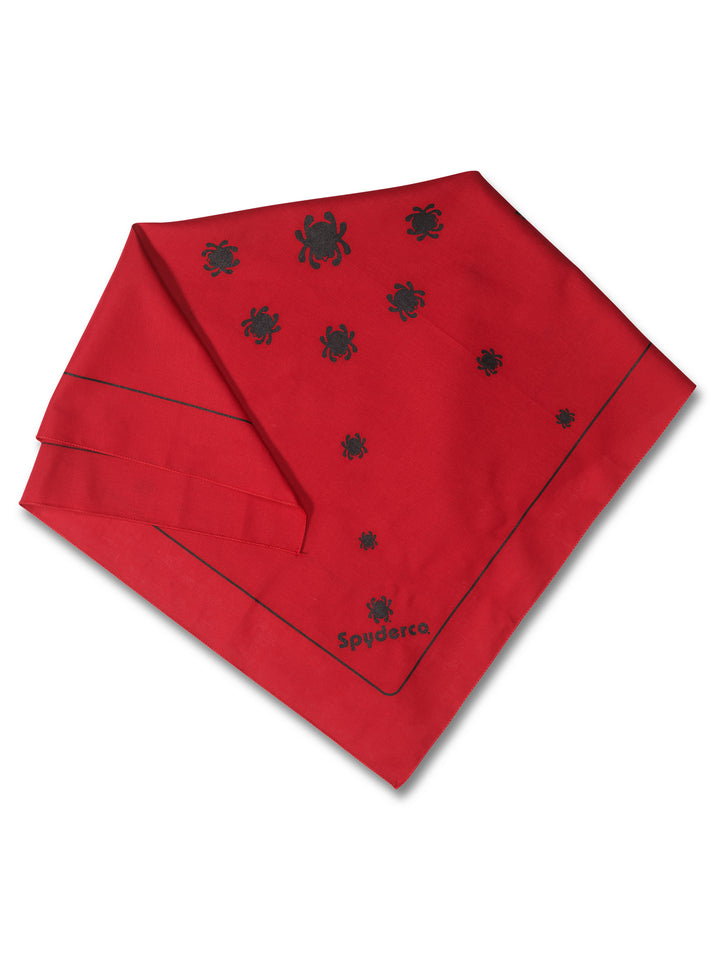 Spyderco Bandanas Red with Black Bug BAND2_Folded