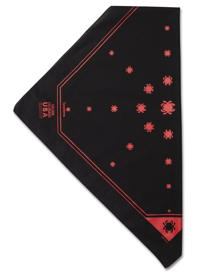 Spyderco Bandanas Black with Red Bug BAND3_Folded