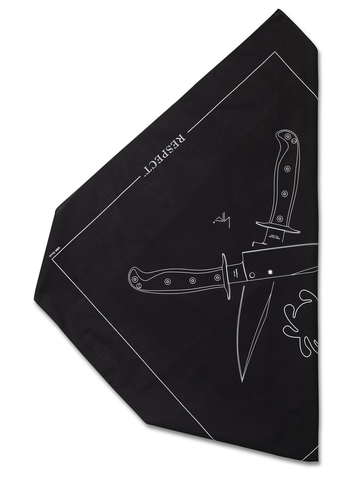 Spyderco Bandanas Black Respect BAND4_Folded
