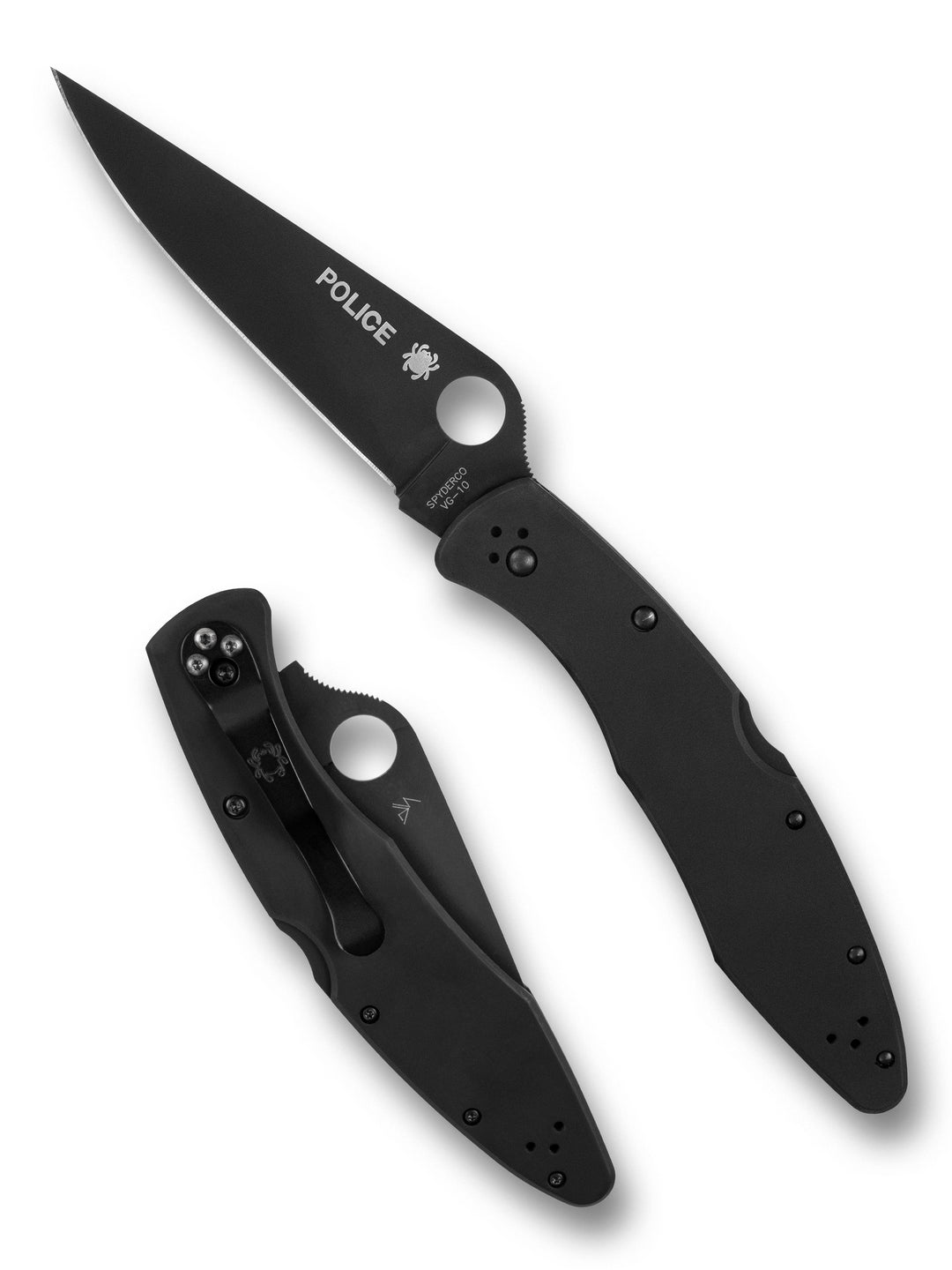 Police Model™ Black Stainless Black Blade C07BKPBoth