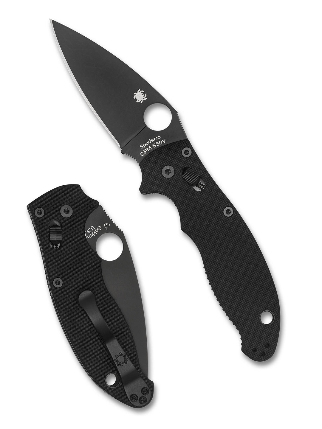 Manix® 2 Black Blade PlainEdge™ C101GPBBK2_Both