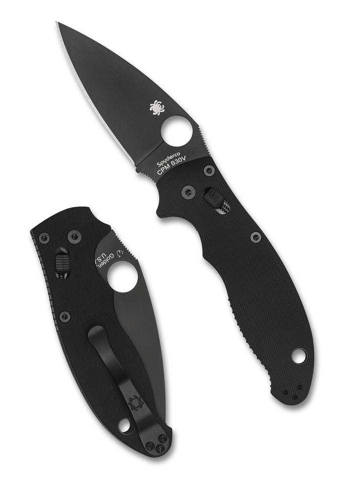 Manix® 2 Black Blade PlainEdge™ C101GPBBK2_Both