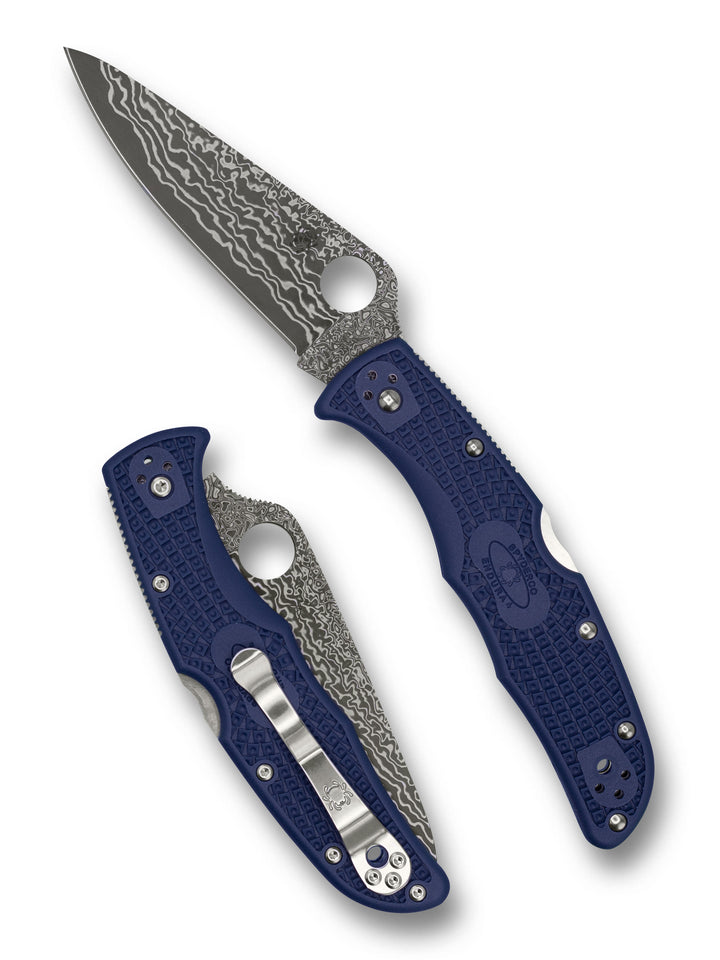 Endura Navy Blue FRN Damascus Exclusive C10FPNBD_both