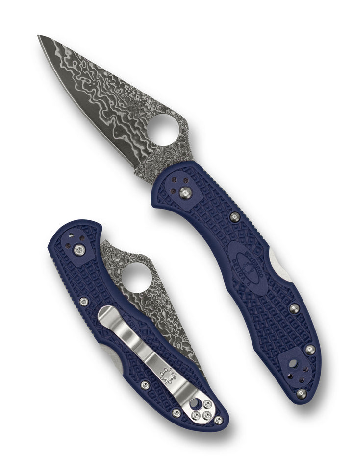 Delica® 4 Navy Blue Damascus Exclusive C11FPNBD_both