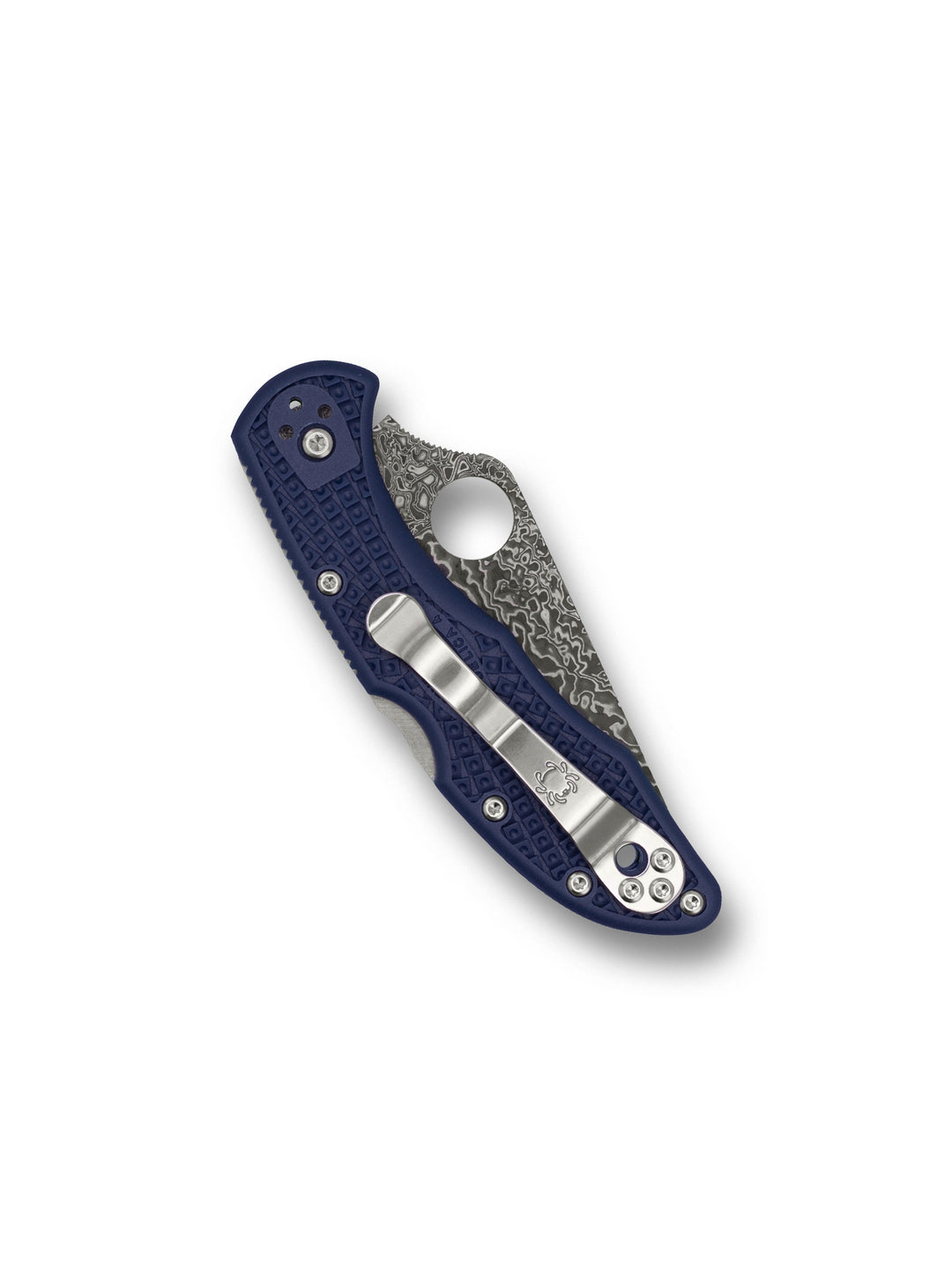 Delica® 4 Navy Blue Damascus Exclusive C11FPNBD_closed