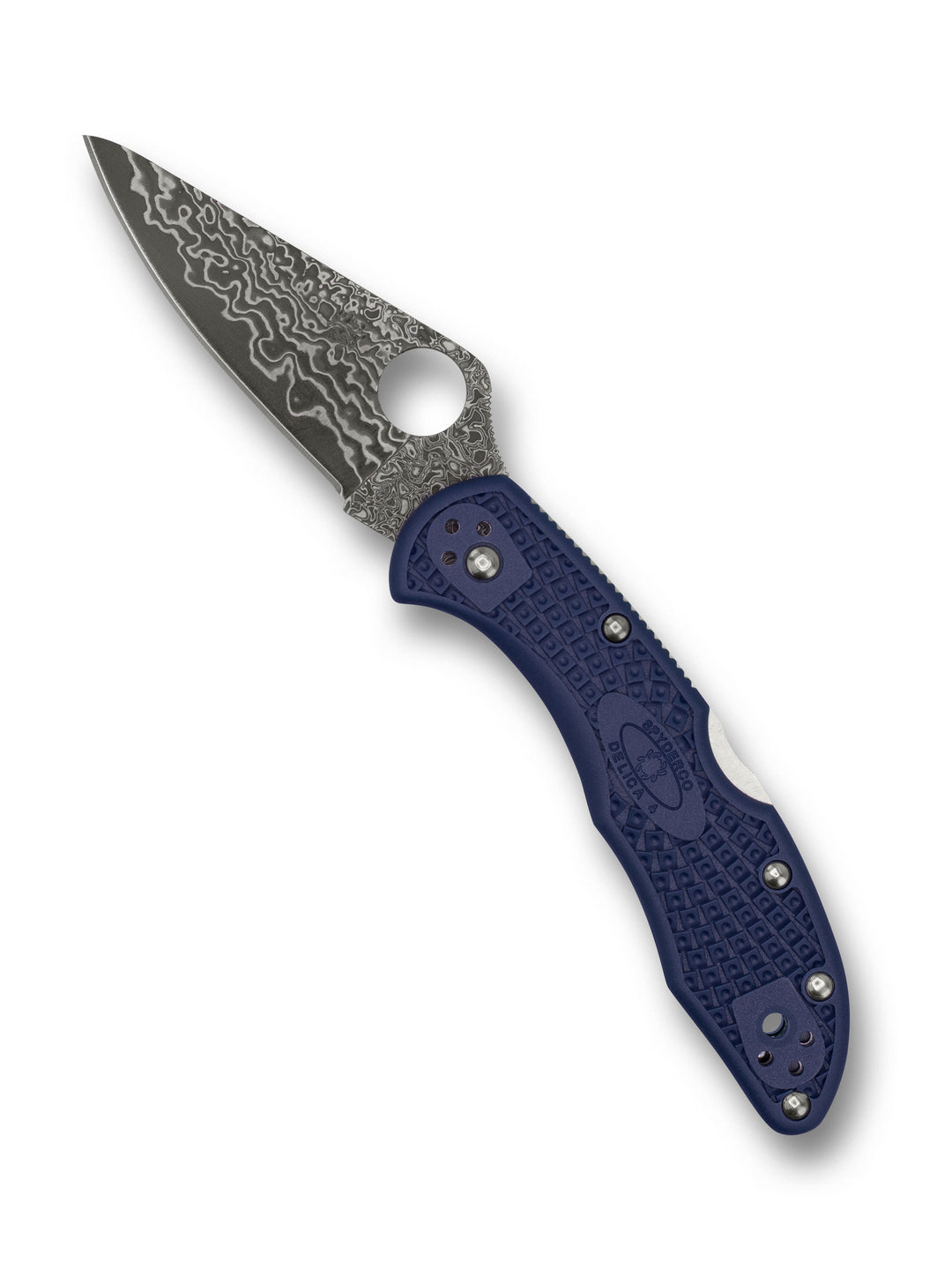 Delica® 4 Navy Blue Damascus Exclusive C11FPNBD_open