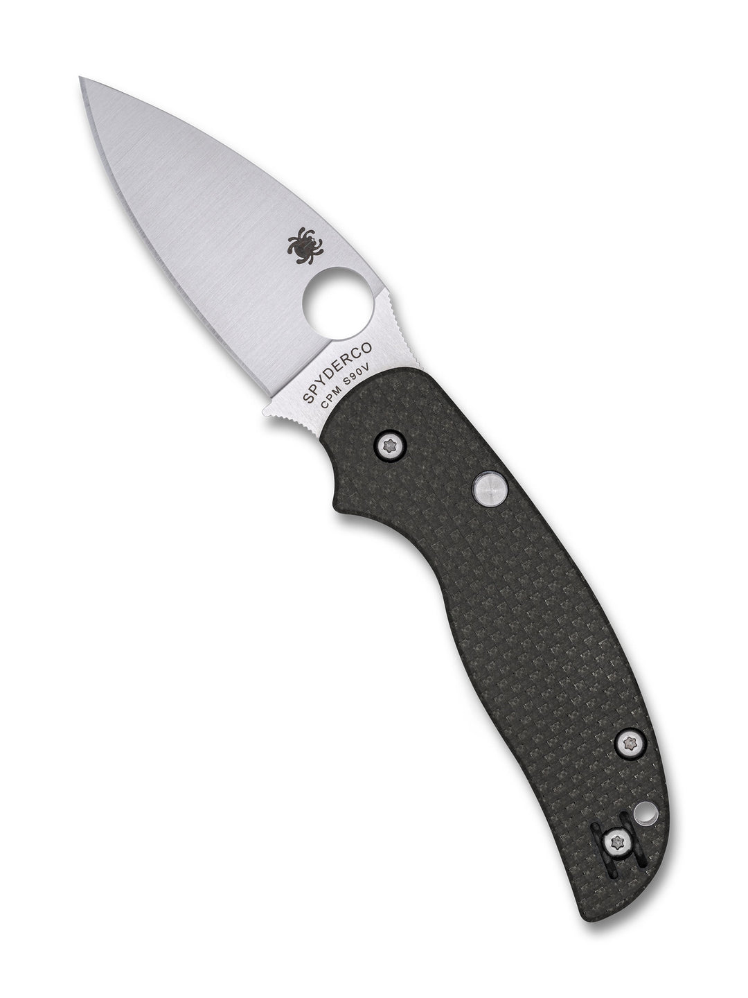 Sage™ 6 Button-Release Compression Lock® Carbon Fiber CPM® S90V® Sprint Run® C123CFBCLS90VP_Open