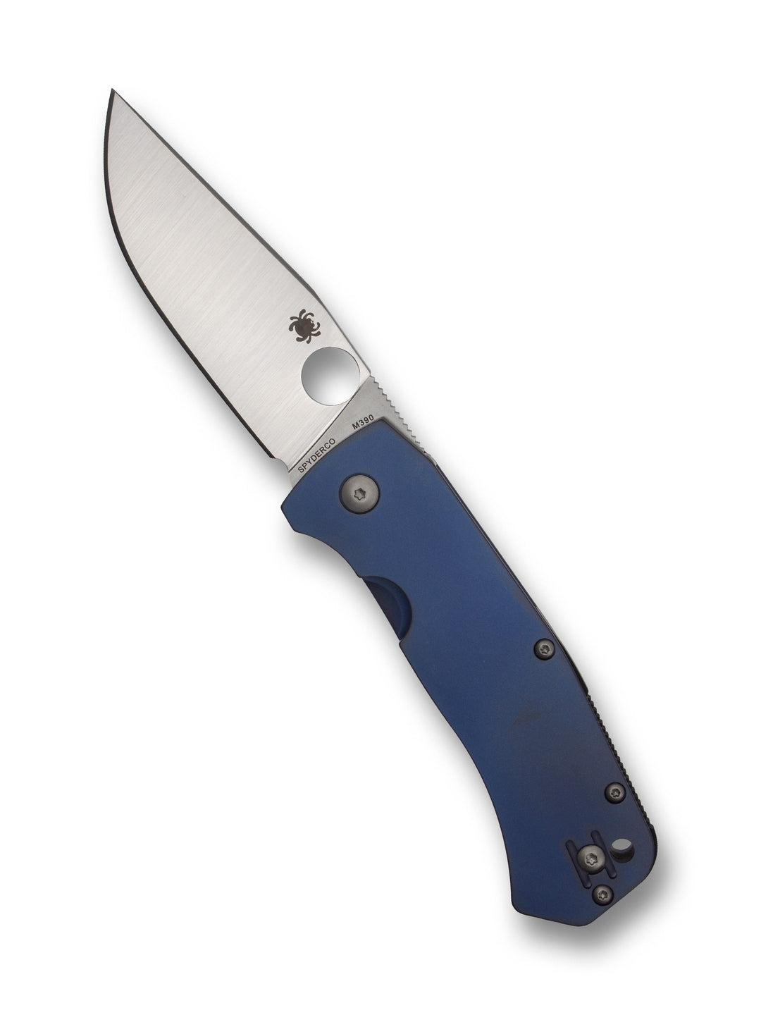 Slysz Bowie Blue Anodized Titanium M390 Exclusive C186TIPBL_open