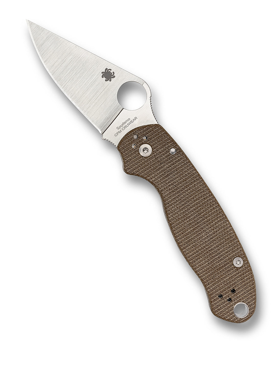 Para® 3 Brown Canvas Micarta® CPM® Cru-Wear® C223MPCW_Open