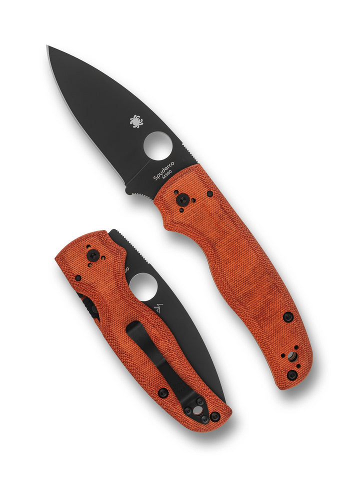 Shaman® Orange Micarta® M390 Exclusive C229MORM390BKP_both