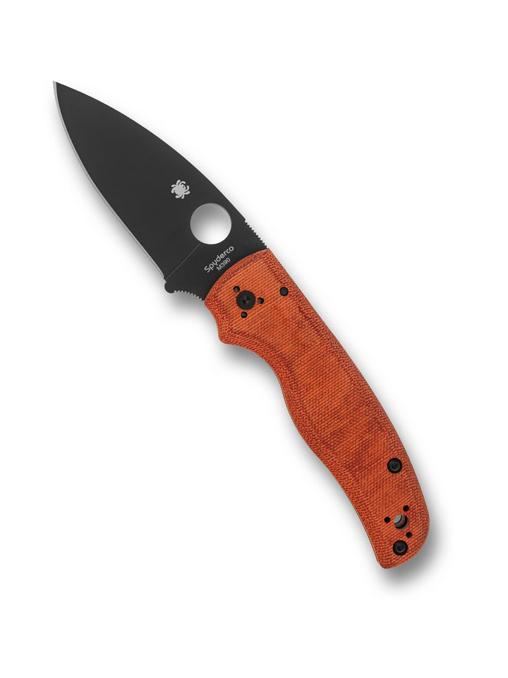 Shaman® Orange Micarta® M390 Exclusive C229MORM390BKP_open