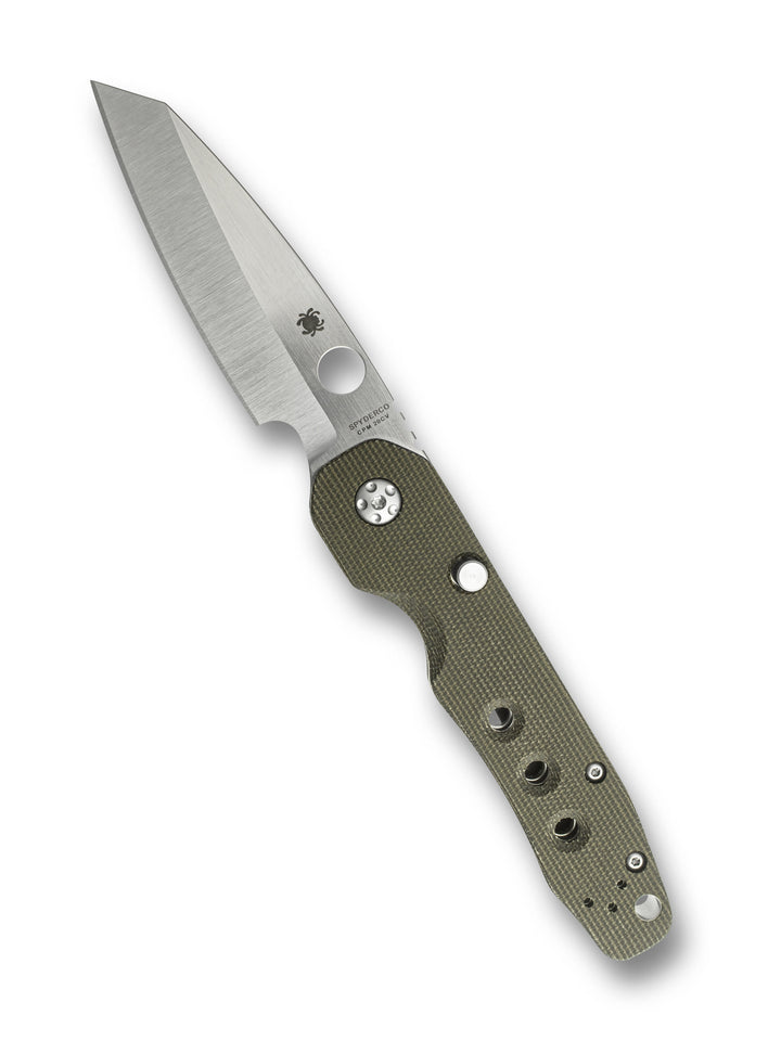 Smock Green Canvas Micarta® CPM® 20CV Exclusive C240MGRP_open