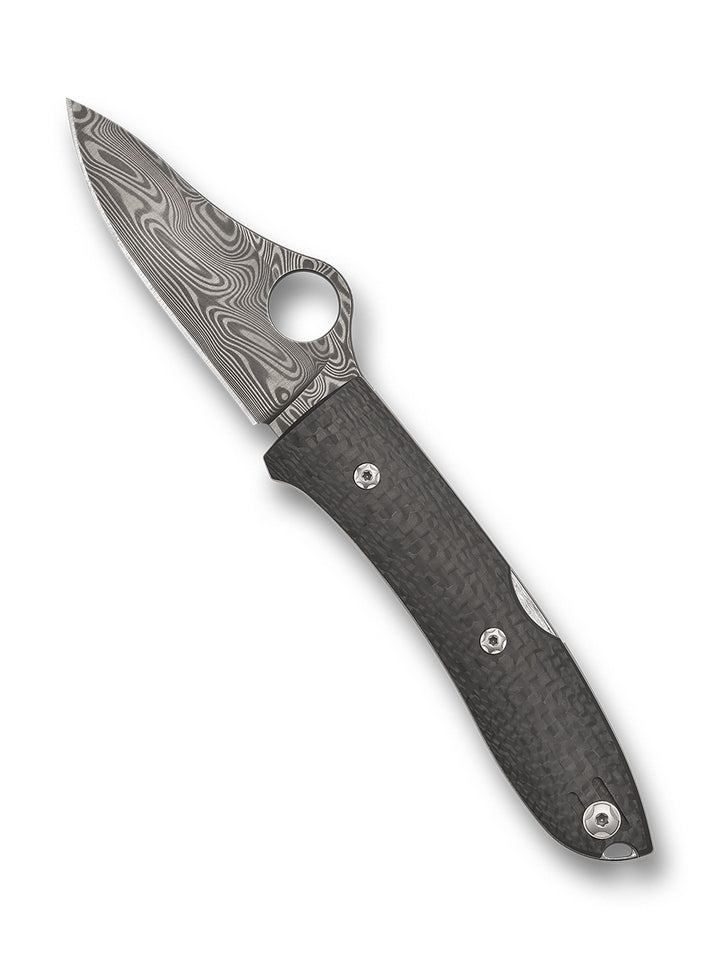 SpyOpera™ Carbon Fiber Thor™ Damascus Sprint Run® C255CFPD_Open