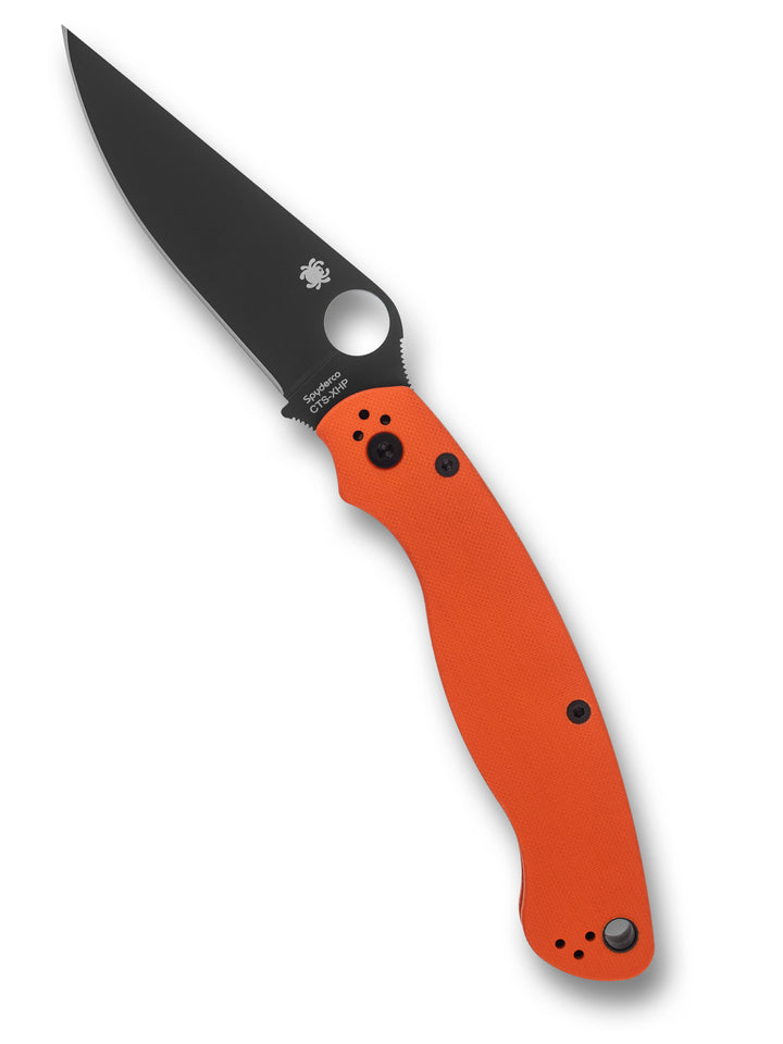Military™ 2 Orange G-10 CTS XHP Black Blade PlainEdge Exclusive C36GPORBK2_open