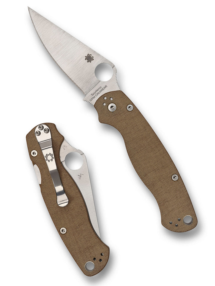 Para Military® 2 Brown Canvas Micarta® CPM® Cru-Wear® Default Title C81MPCW2_Both