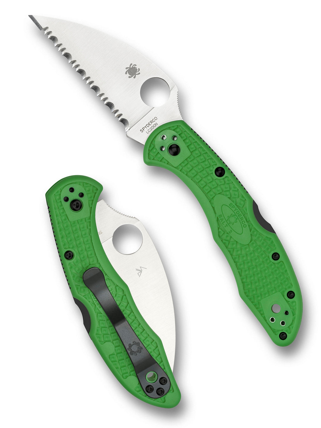 Salt® 2 Wharncliffe Green LC200N SpyderEdge C88FSWCGR2_Both