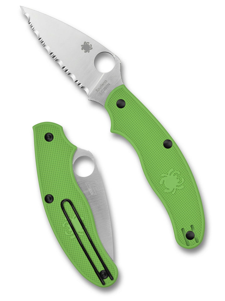UK Penknife™ Salt® Green LC200N SpyderEdge C94SGR_Both