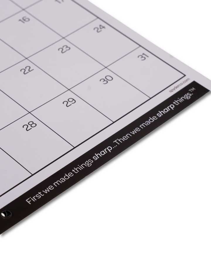 Spyderco Calendar 2026 CALENDAR2026_Detail_2