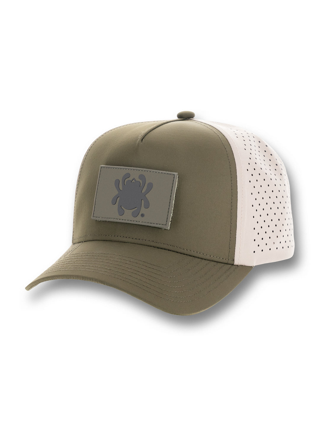 Structured Hat Green/Khaki with Green Bug™ PVC Patch HAT16Left