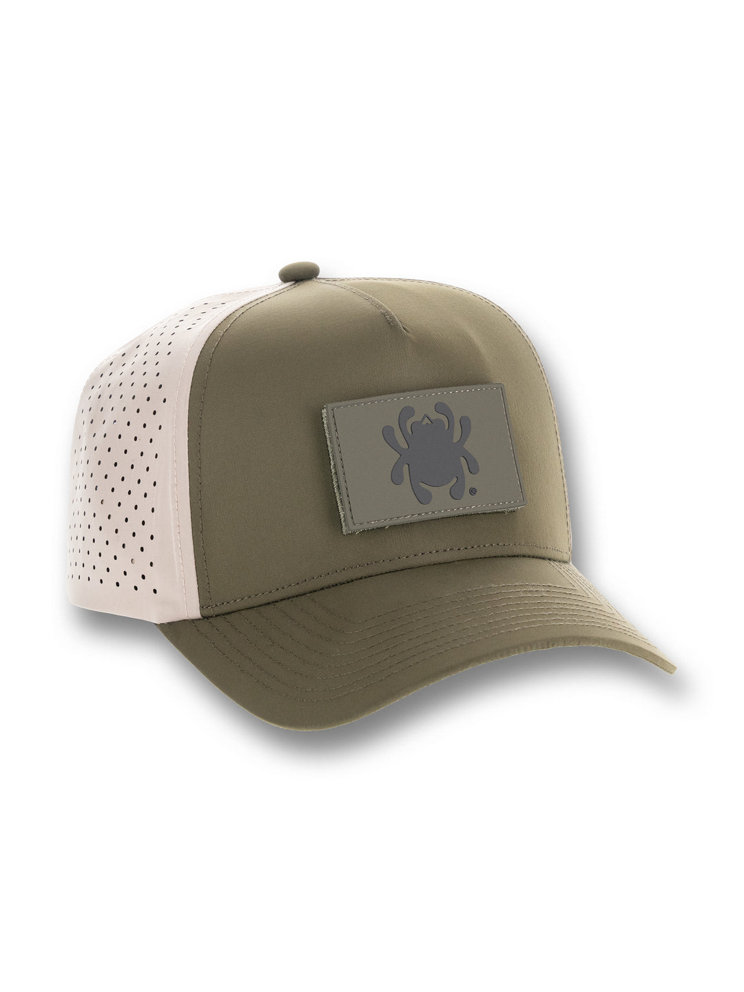 Structured Hat Green/Khaki with Green Bug™ PVC Patch HAT16Right