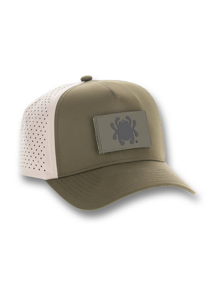 Structured Hat Green/Khaki with Green Bug™ PVC Patch HAT16Right