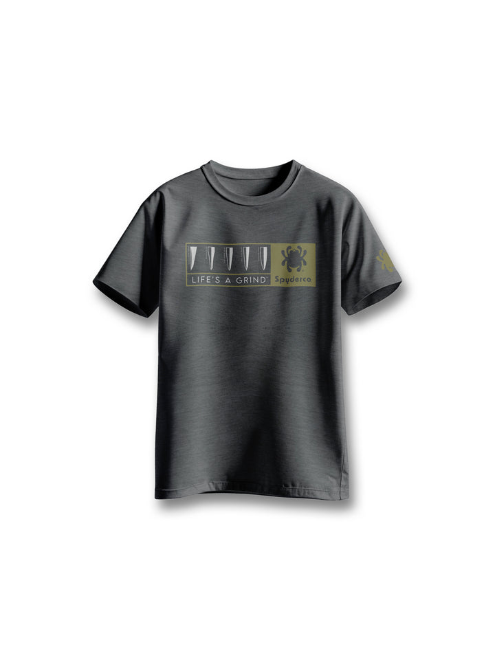 T-Shirt Life's A Grind™ Heather Gray Small TS05HDGFront