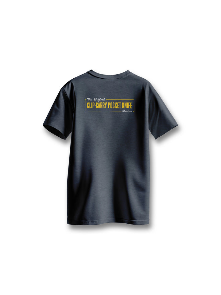 T-Shirt Clip Carry Heather Navy TS07HNYBack