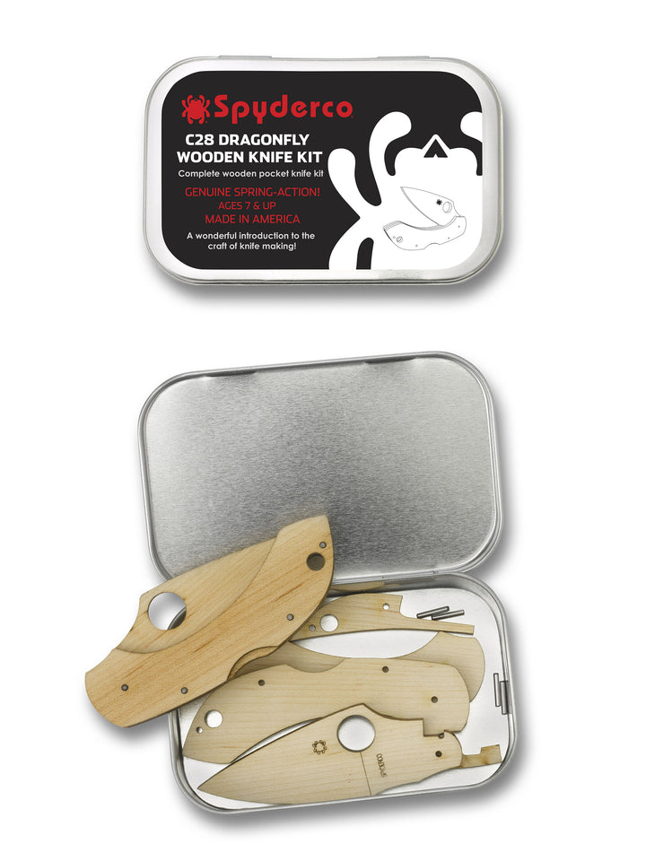 Spyderco Wooden Knife Kit Wooden Dragonfly™ WDKIT1_Both