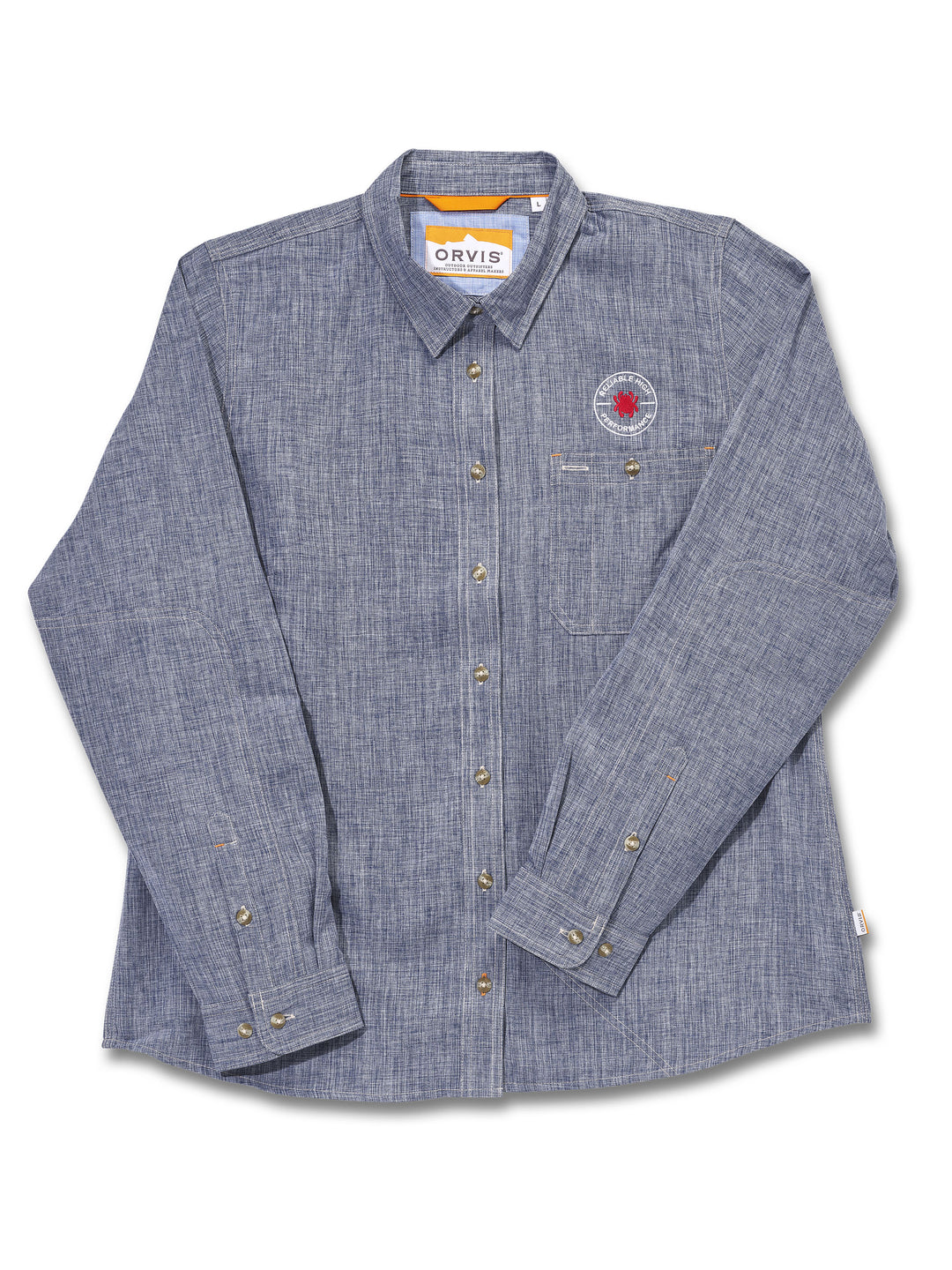 Orvis® Tech Women's Chambray Work Shirt Large WS03WL